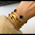 Stainless Steel 3 Piece Bracelet And Bangle Combo - Durable Elegant Accessory Set For Stylish Layering And Daily Wear