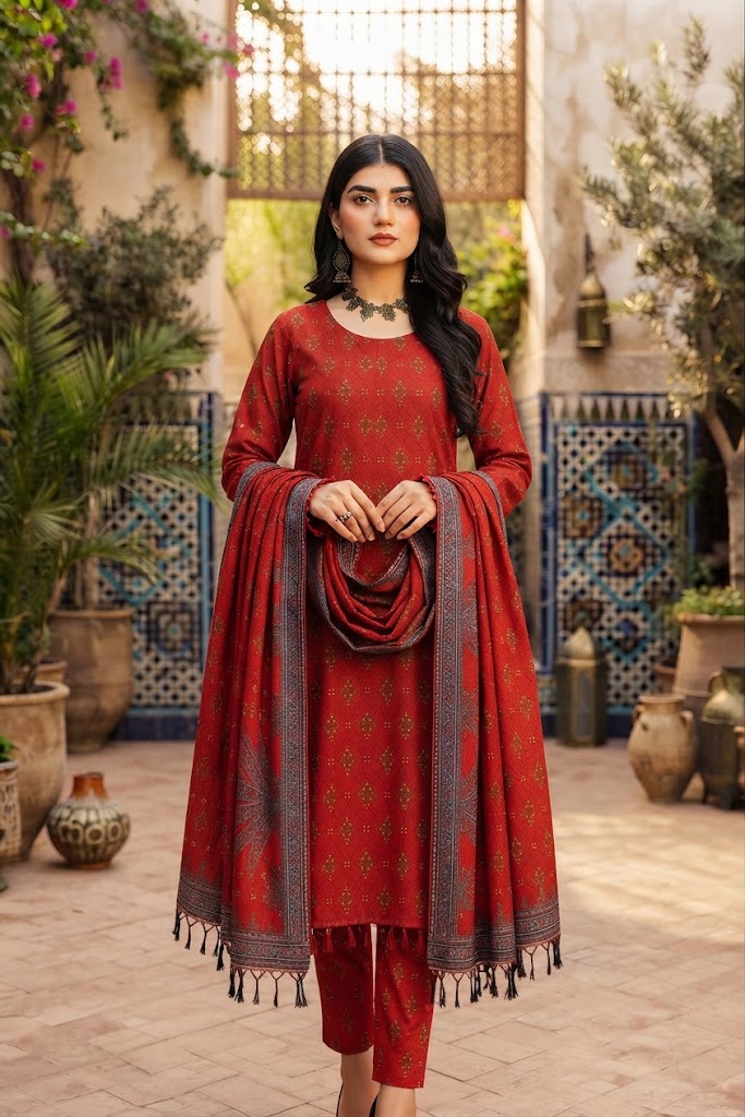 SALIM Design-03 3 Piece Printed Lawn Suit