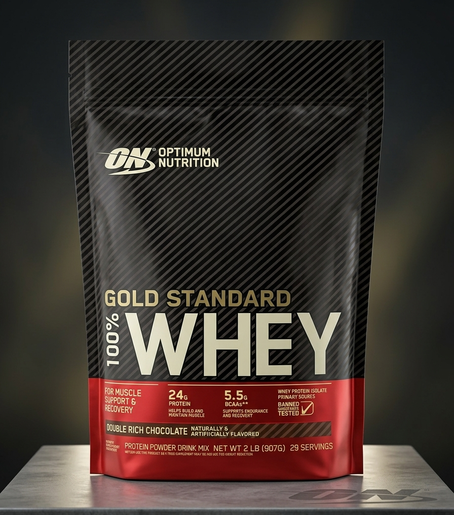 Optimum Nutrition Gold Standard 100% Whey Protein Powder 2LB – Premium Whey Blend for Muscle Recovery & Lean Muscle Support