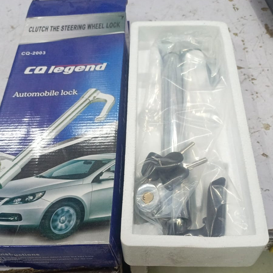 Steering to Pedal Lock Anti Theft Double Hook Steel Lock for all Cars