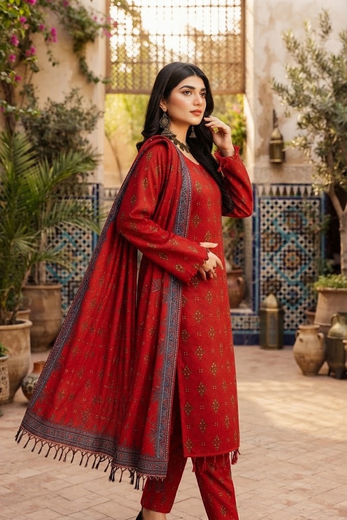 SALIM Design-03 3 Piece Printed Lawn Suit