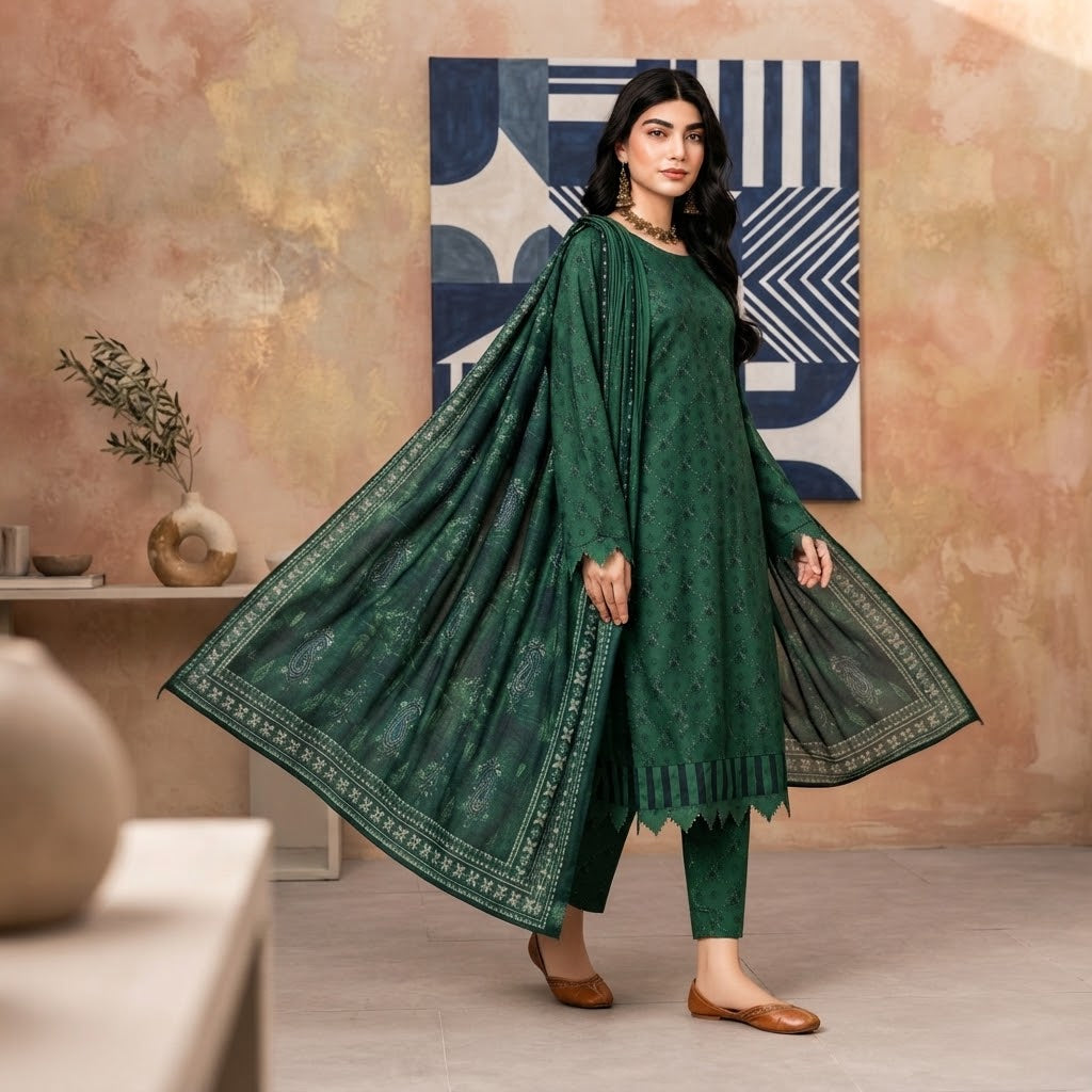 SALIM Design-05 3 Piece Printed Lawn suite