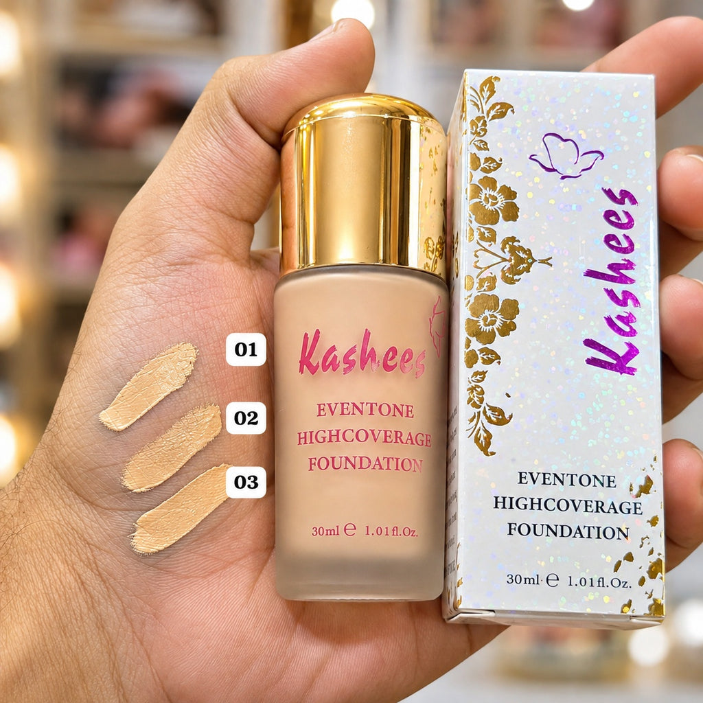 Kashee's 7 In 1 Foundation, Fixer, Face Powder, Loose Powder, Hair Mask, Face Mask And Paint Stick Deal, Pack Of 7
