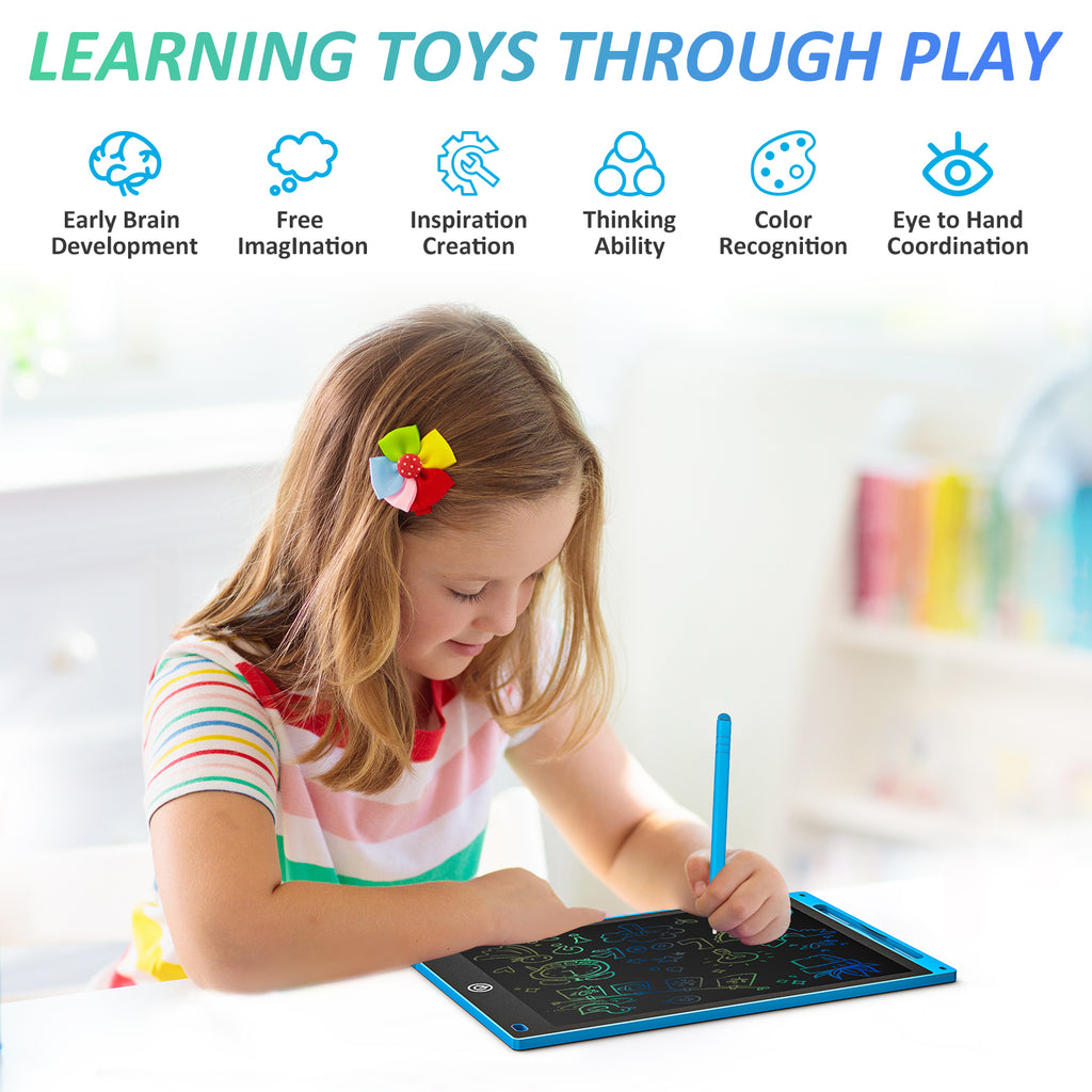 LCD Writing Tablet 10.5" Inch Multicolor Electronic Graphics Tablet Writing Board LCD Writing Pad Drawing Tablet Handwriting Paperless Notepad Graphic Board for Kids