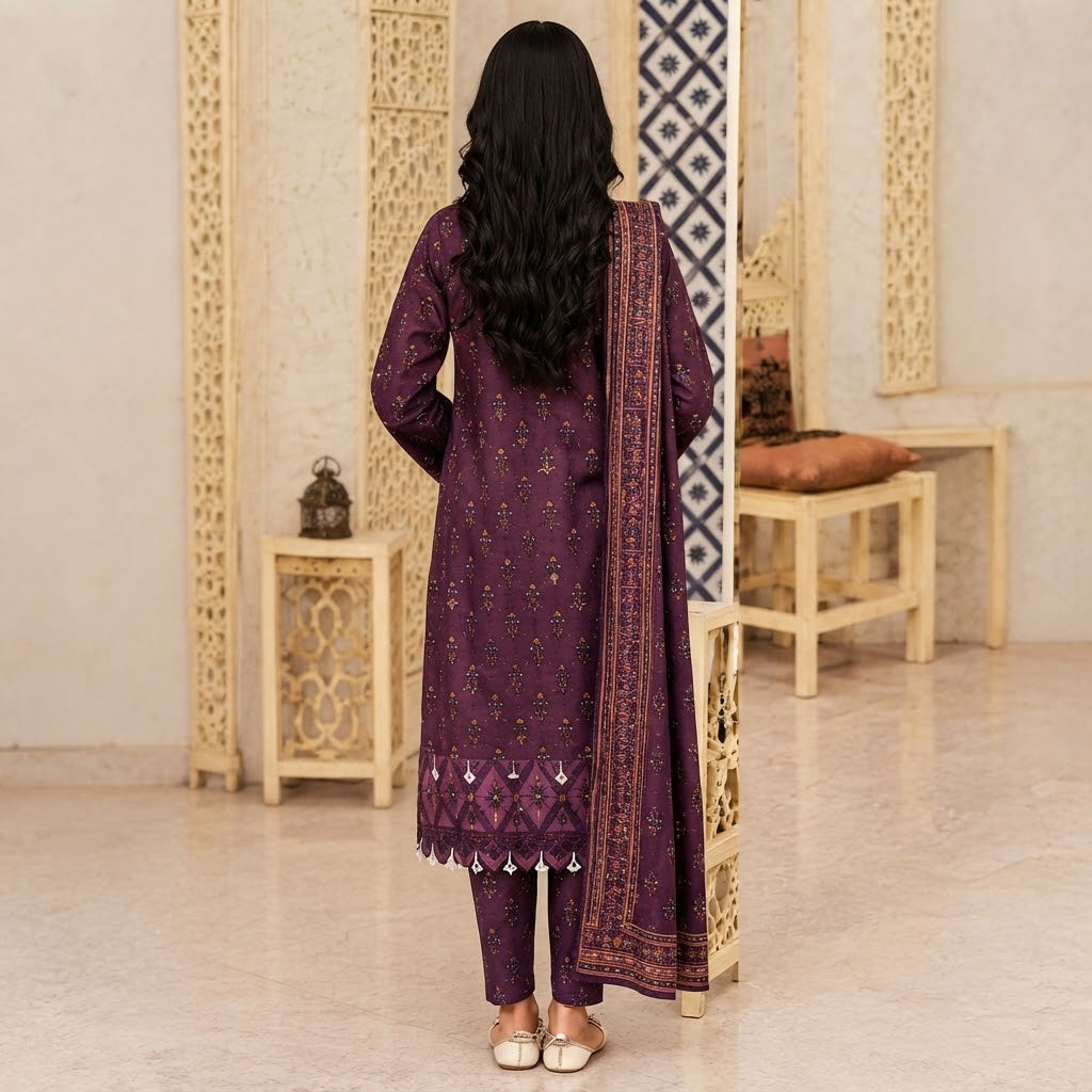 ALIM Design-05 3 Piece Printed Lawn Suit