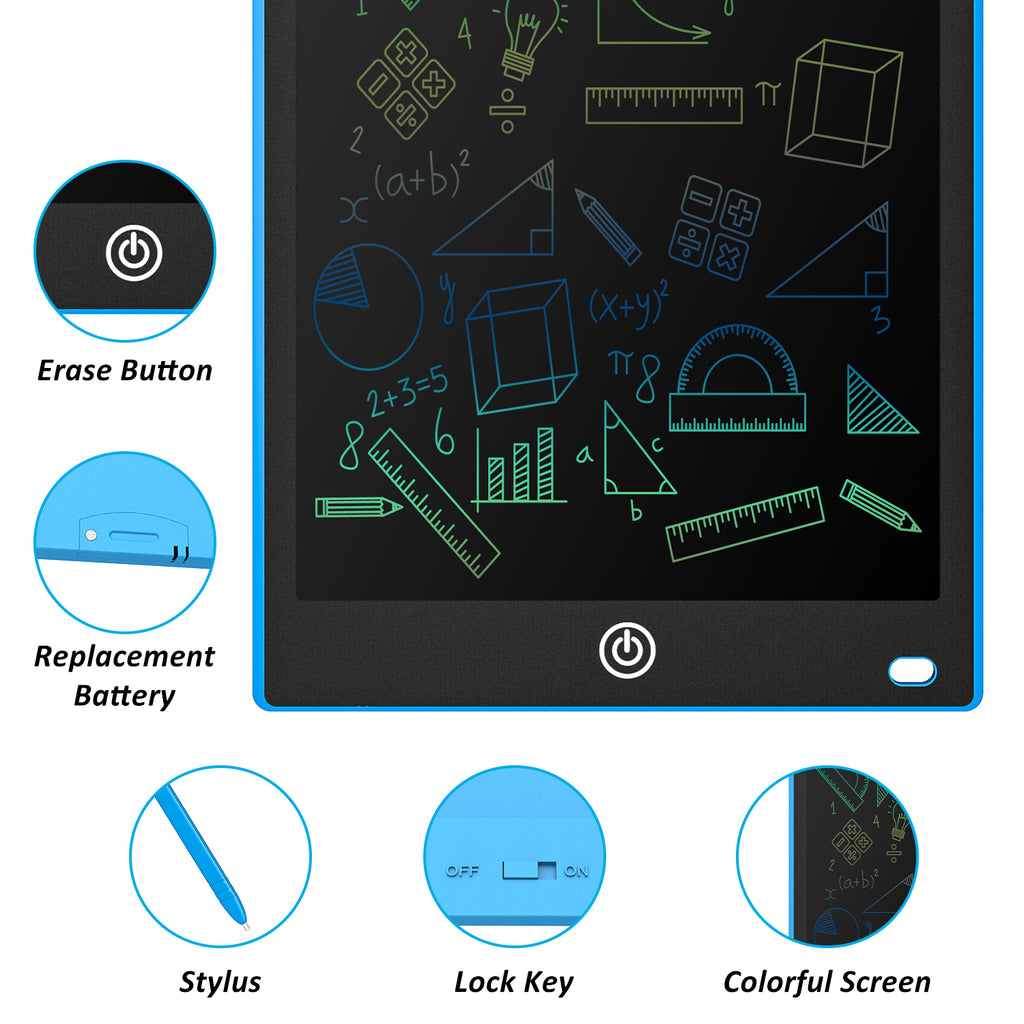 LCD Writing Tablet 10.5" Inch Multicolor Electronic Graphics Tablet Writing Board LCD Writing Pad Drawing Tablet Handwriting Paperless Notepad Graphic Board for Kids