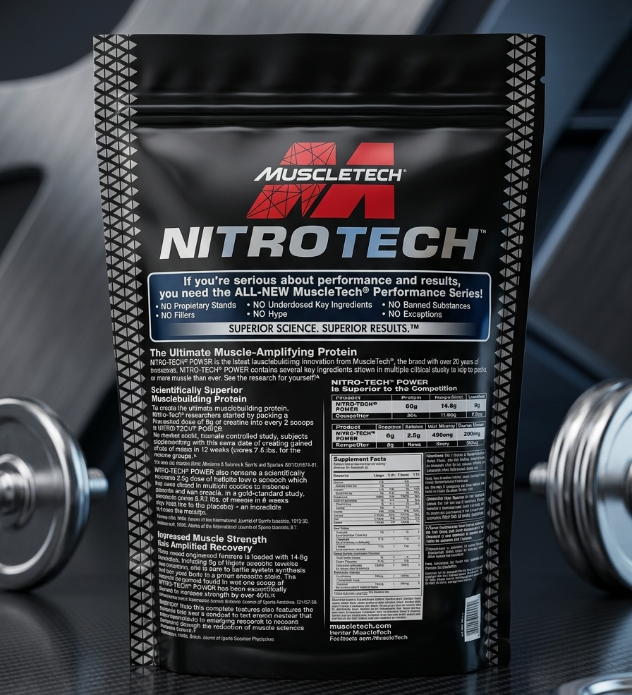 MUSCLETECH NITRO-TECH 100% Whey Gold Protein Powder 2lbs – Premium Whey Blend for Muscle Recovery & Lean Muscle Support